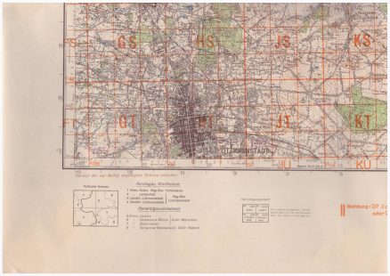 KUTNO - Lowicz - Litzmannstadt - Skierniewice. Karte des Deutschen Reiches 1:100 000. Grossblatt 356. Ausgabe 3 vom X. 1944. - obrazek 3