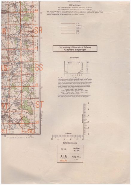 KUTNO - Lowicz - Litzmannstadt - Skierniewice. Karte des Deutschen Reiches 1:100 000. Grossblatt 356. Ausgabe 3 vom X. 1944. - obrazek 4