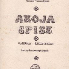 AKCJA Spisz. Materiały szkoleniowe.