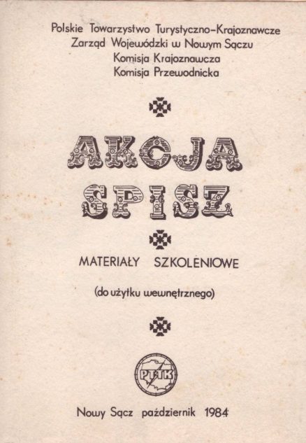 AKCJA Spisz. Materiały szkoleniowe.