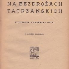 Na bezdrożach tatrzańskich. Wycieczki, wrażenia i opisy. Z licznemi rysunkami.
