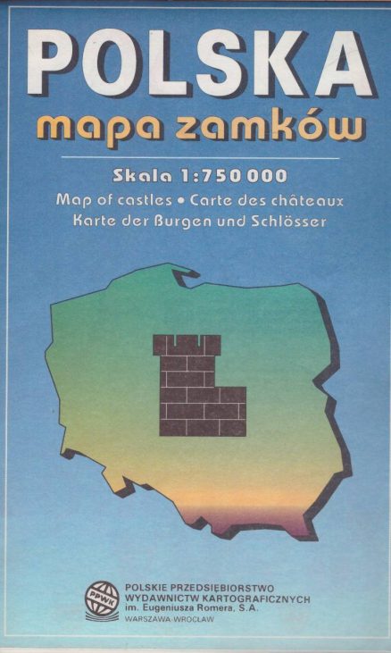 POLSKA. Mapa zamków. Skala 1:750 000.