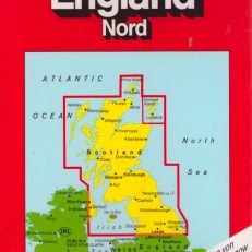 SCHOTTLAND. England Nord. Euro-Regionalkarte 1:300 000. Mit Stadtplänen von Edinburgh und Glasgow.