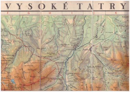 VYSOKE Tatry. High Tatra. Haut Tatra. Hohe Tatra. Magas Tatra. Mapa w skali 1:50 000.
