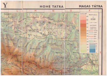 VYSOKE Tatry. High Tatra. Haut Tatra. Hohe Tatra. Magas Tatra. Mapa w skali 1:50 000. - obrazek 2