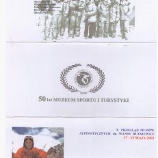 WANDA i inne kobiety gór. X Przegląd Filmów Alpinistycznych im. Wandy Rutkiewicz. 17 – 19 maja 2002.