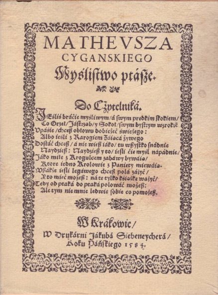 MATHEUSZA Cyganskiego Myślistwo ptásze.