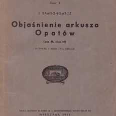 Objaśnienie arkusza Opatów (pas 45, słup 33) (z 2-ma fig. w tekście i 3-ma tablicami).