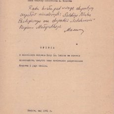 OPINIA o szkodliwym wpływie Huty im. Lenina na zdrowie mieszkańców, zabytki oraz środowisko przyrodnicze Krakowa i jego okolic.