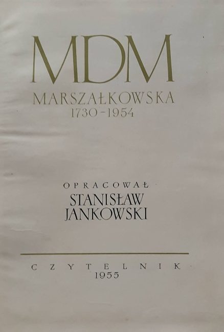 MDM. Marszałkowska 1730 - 1954.