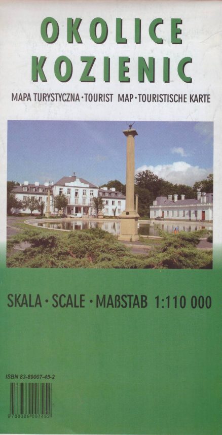 OKOLICE Kozienic. Mapa turystyczna Tourist map Touristische Karte. Skala Scale Massstab 1:110 000.