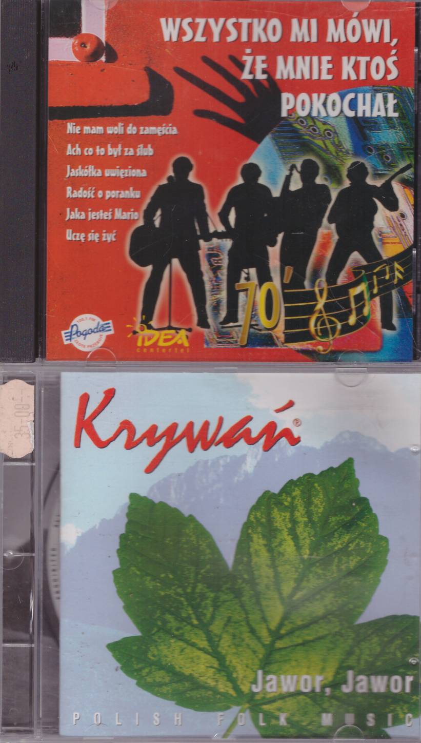 PŁYTY CD z muzyką w oryginalnych opakowaniach.