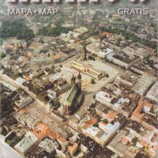 KRAKÓW. Mapa. Map. Skala 1:10 000. Mapa poboczna w skali 1:100 000.