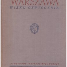 WARSZAWA wieku Oświecenia.
