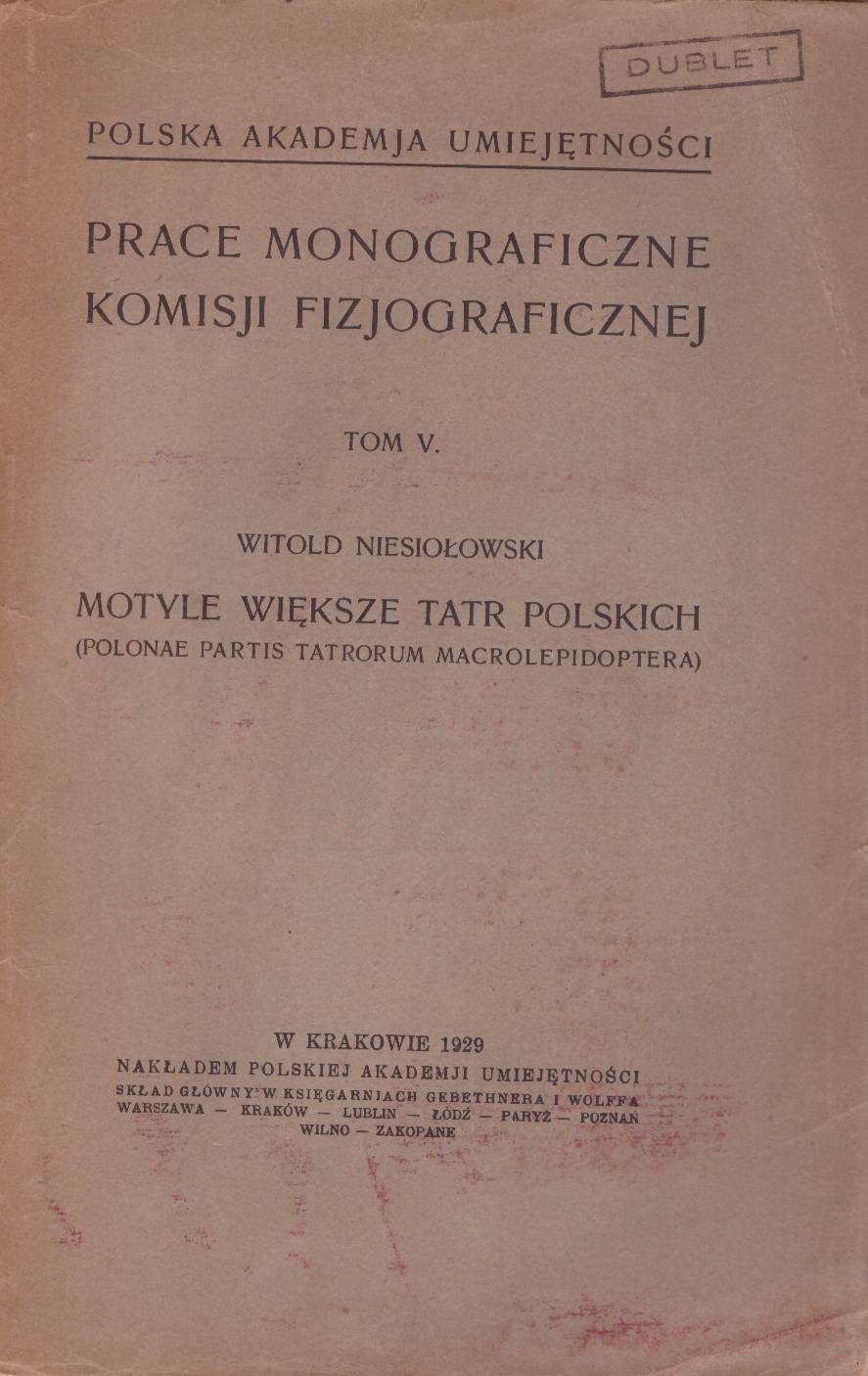 Motyle większe Tatr Polskich.
