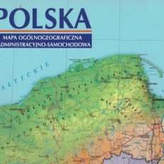 POLSKA. Mapa ogólnogeograficzna i administracyjno-samochodowa. Skala 1:1 000 000.
