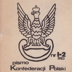 STRZELEC. Pismo Konfederacji Polski Niepodległej. Redaktor naczelny Anna Firlej. Nr 1-2/1983.