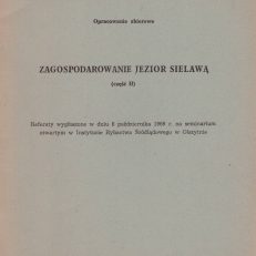 ZAGOSPODAROWANIE jezior sielawą (część II).