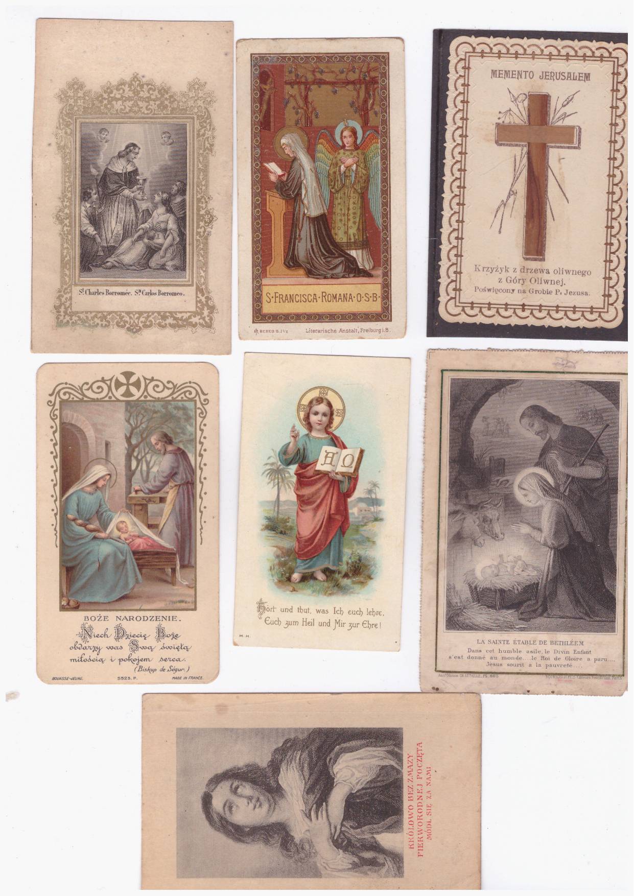 „ŚWIĘTE” obrazki. Niezwykła kolekcja 230 obrazków. Najstarsze z końca XIX wieku.