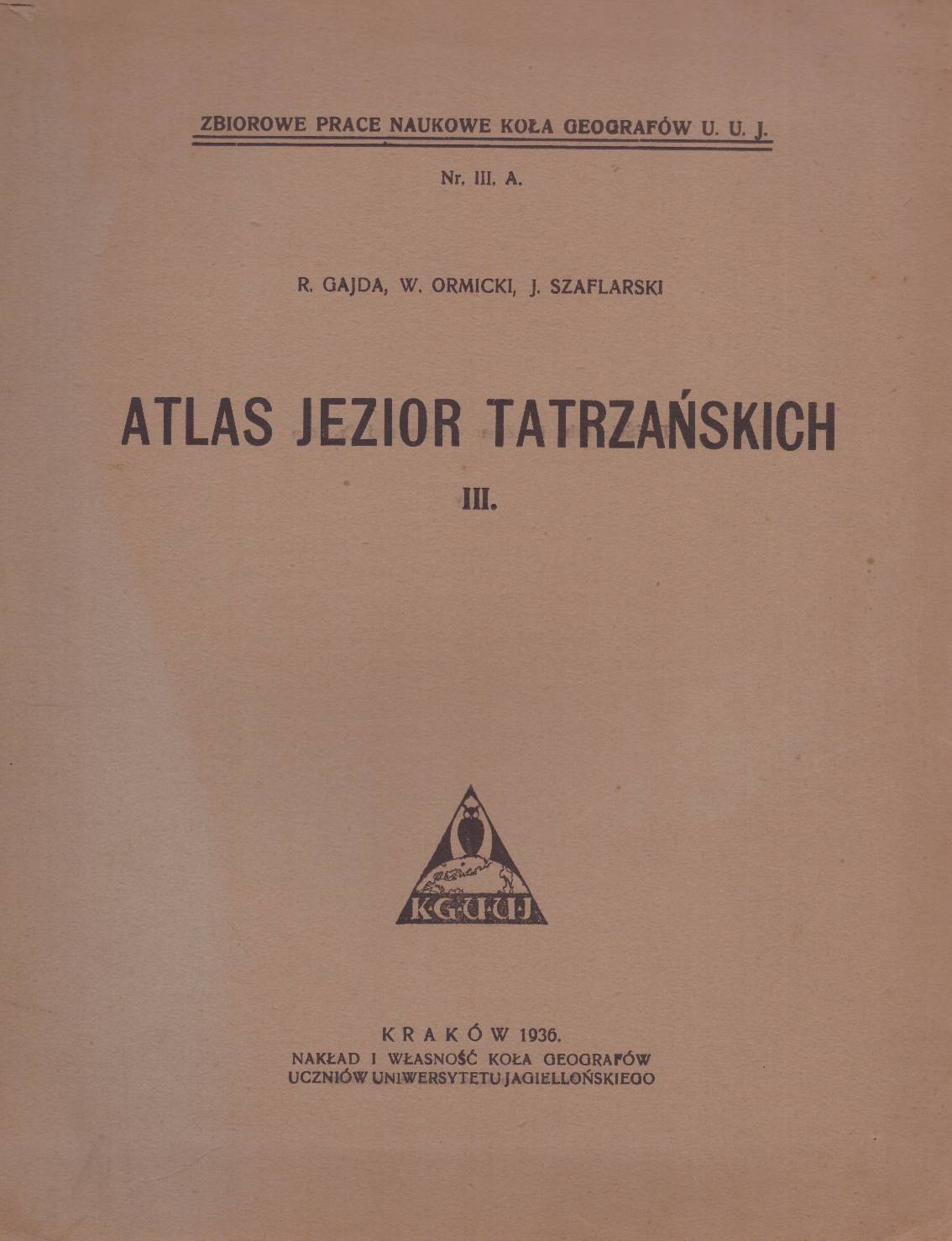 Atlas jezior tatrzańskich III