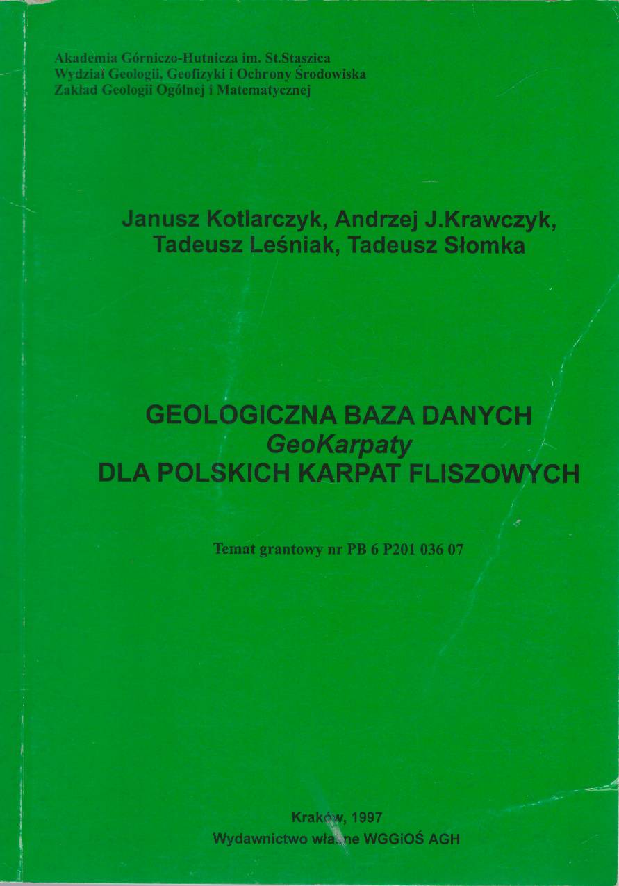 Geologiczna baza danych GeoKarpaty dla Polskich Karpat Fliszowych.