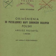 Objaśnienia do przeglądowej mapy surowców skalnych Polski.  Arkusz Przemyśl 1:300 000.