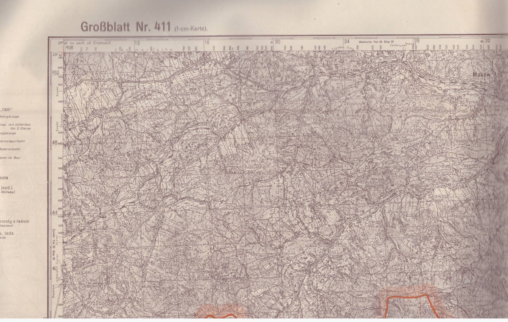 NEUMARKT (Nowy Targ/. Grossblatt 411. Mapa w skali 1:100 000. Sonderausgabe. - obrazek 2