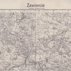 ZAWIERCIE. Grossblatt Nr 381. Mapa w skali 1:100 000. Sonderausgabe.