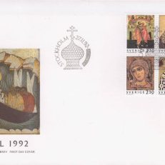 IKONY. Szwedzka koperta FDC z roku 1992.