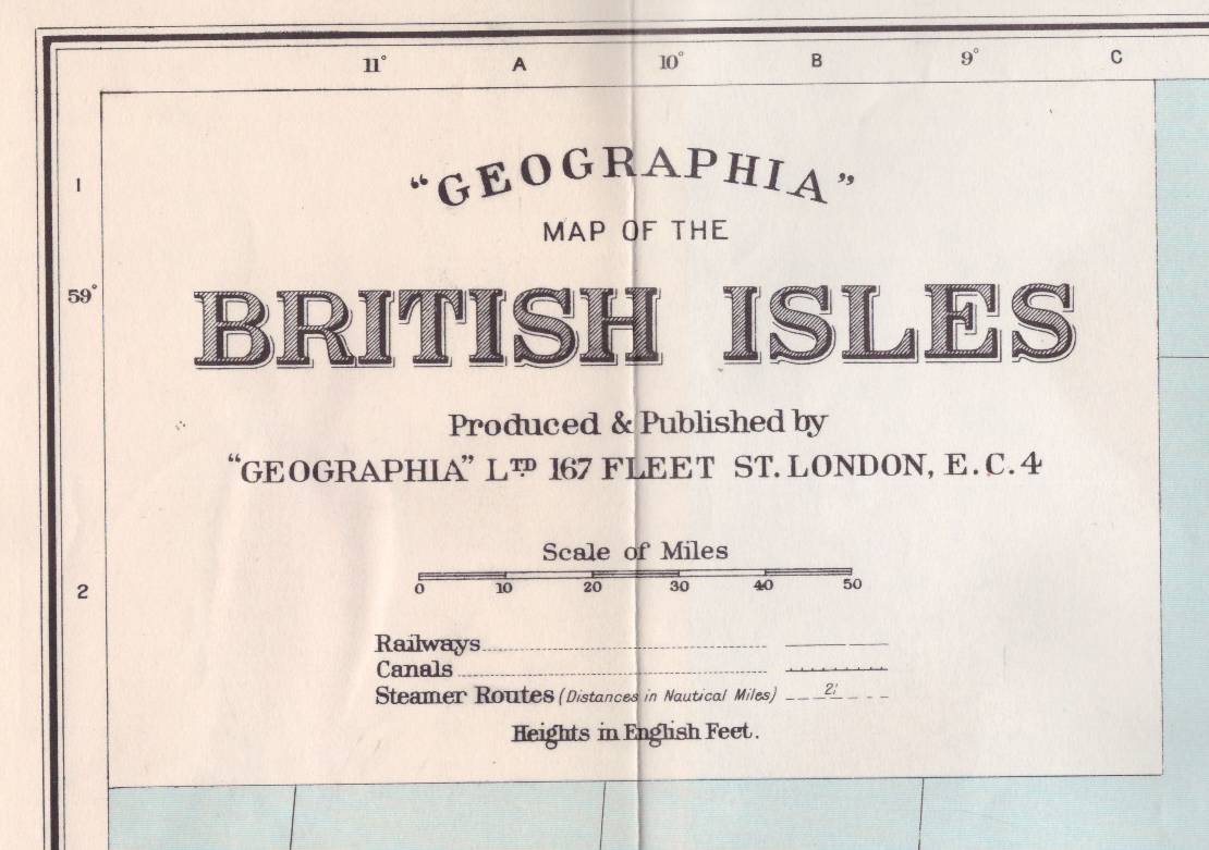 MAP of the BRITISH ISLES showing counties in colour. - obrazek 4