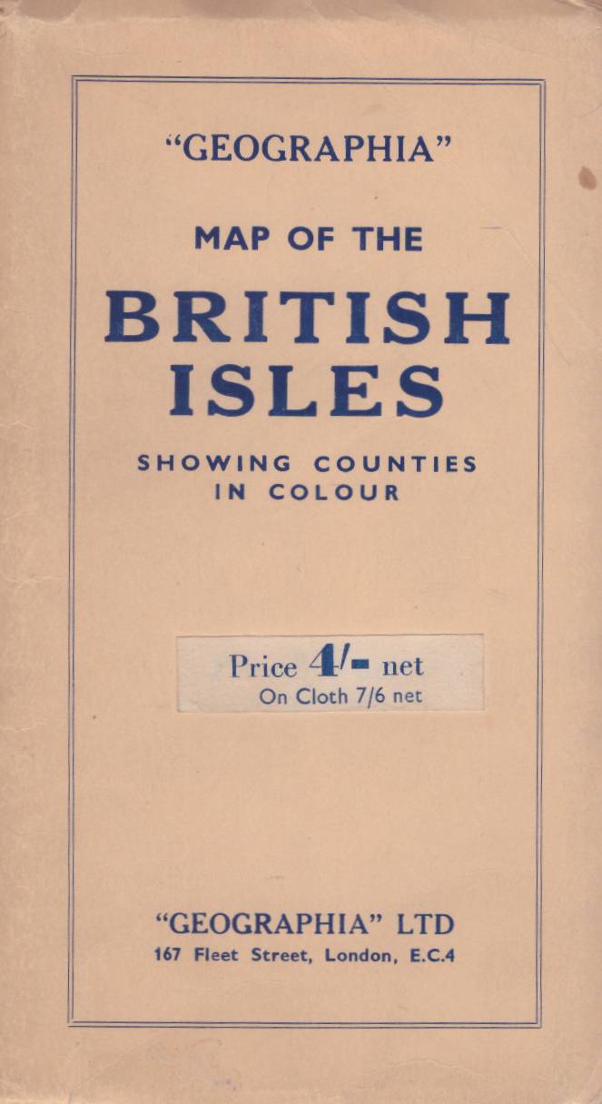 MAP of the BRITISH ISLES showing counties in colour.